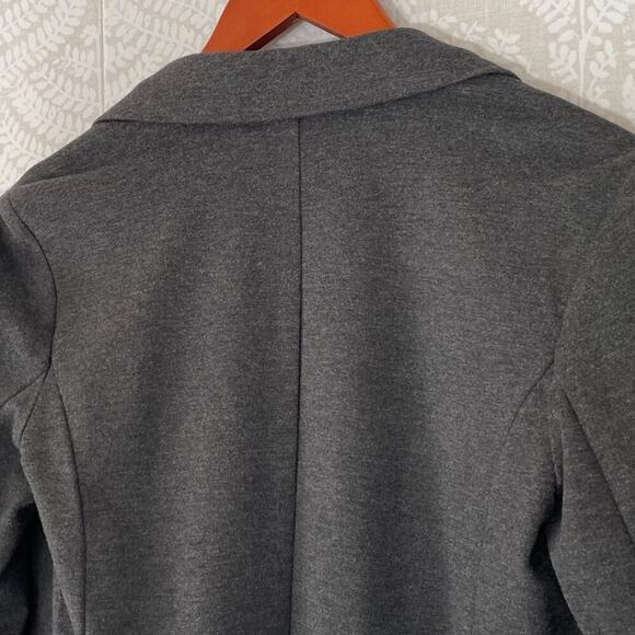 J. Jill Charcoal Gray Ponte Knit Sweatshirt Blazer/Jacket, Stretch, Size S - Picture 6 of 12